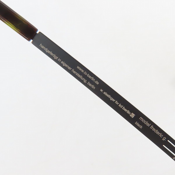 実際に弊社で買取させて頂いたic! berlin/アイシーベルリン frederic g. メタルフレーム 眼鏡/メガネフレーム/アイウェアの画像 8枚目