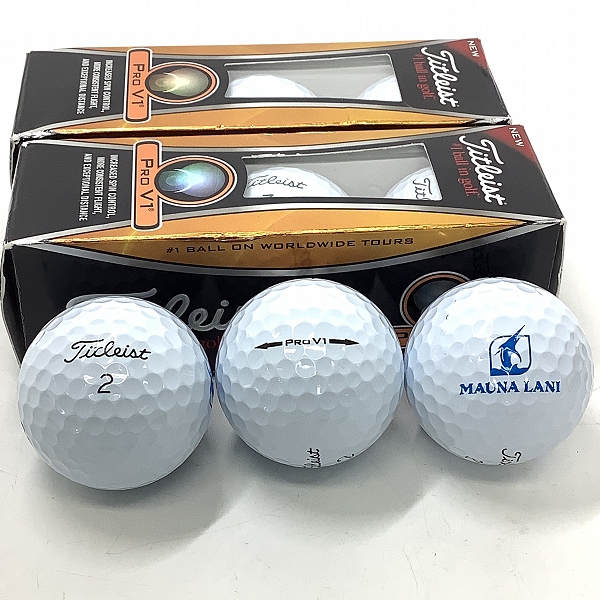 実際に弊社で買取させて頂いた【未使用/オウンネーム】Titleist/タイトリスト Pro V1 ゴルフボール 3スリーブの画像 1枚目