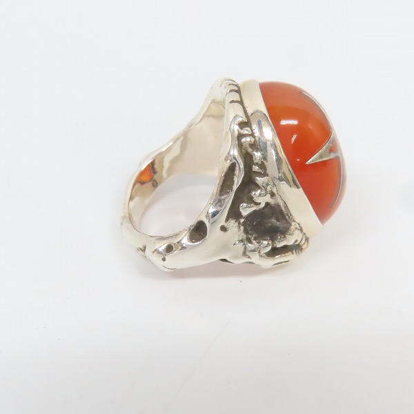 実際に弊社で買取させて頂いたALEX STREETER/アレックスストリーター エンジェルハートリング SPストーン オレンジ/18.5-19号の画像 4枚目