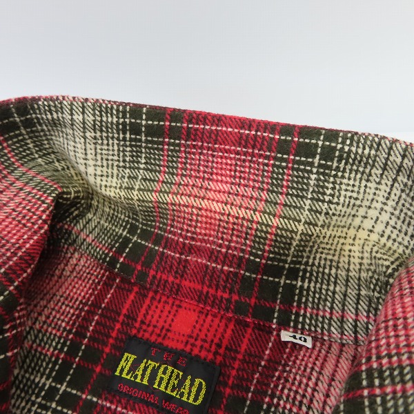 実際に弊社で買取させて頂いたTHE FLAT HEAD/フラットヘッド チェック柄 長袖 シャツ 40の画像 5枚目