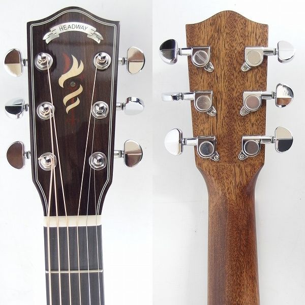 実際に弊社で買取させて頂いた★【難有り】Headway/ヘッドウェイ HGAF-5100SE/FMY-C NA エレアコ/アコースティックギター ギグケース付の画像 3枚目