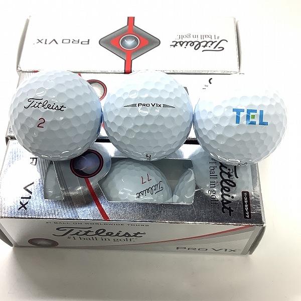 実際に弊社で買取させて頂いた【未使用/オウンネーム】Titleist/タイトリスト Pro V1X ゴルフボール 3スリーブの画像 1枚目