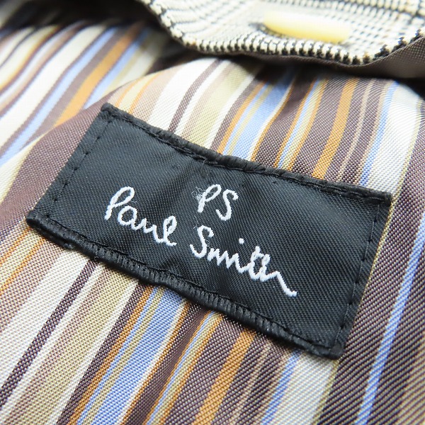 実際に弊社で買取させて頂いたPaulSmith/ポールスミス ガンクラブチェック柄 トレンチコート/Lの画像 2枚目