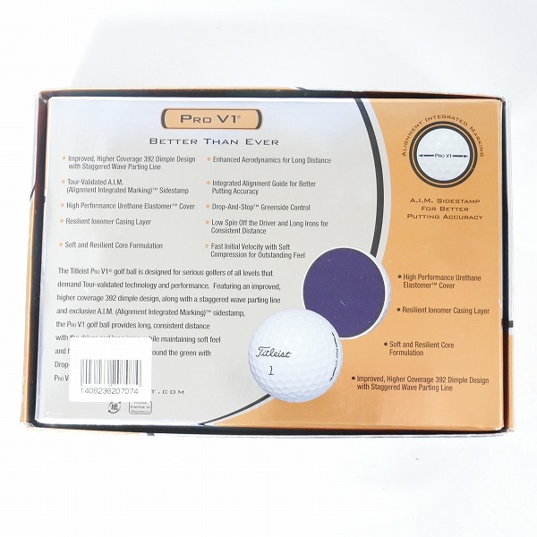 実際に弊社で買取させて頂いた(2)【未使用】Titleist/タイトリスト PRO V1 ゴルフボール 1ダースの画像 3枚目