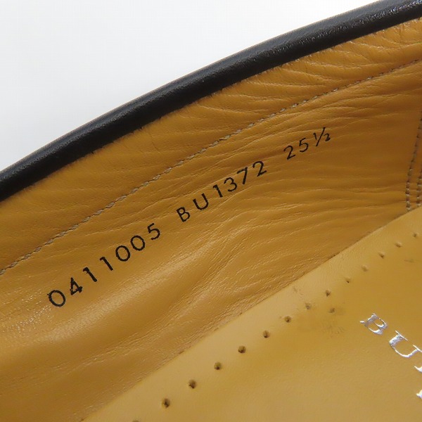実際に弊社で買取させて頂いたBURBERRY/バーバリー レザーローファーシューズ/BU1372/25.5の画像 5枚目