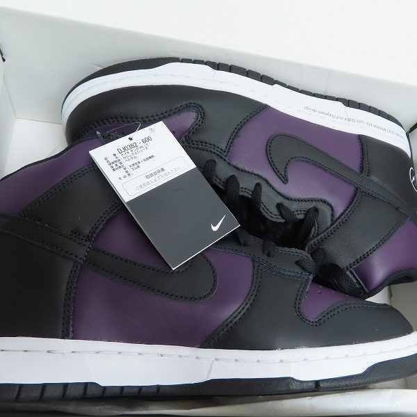 実際に弊社で買取させて頂いた【未使用】NIKE×FRAGMENT DESIGN/ナイキ×フラグメントデザイン DUNK HI/F ダンクハイ/F 北京 DJ0382-600/28の画像 8枚目