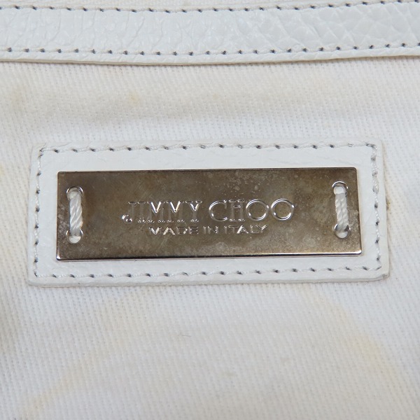 実際に弊社で買取させて頂いたJIMMY CHOO/ジミーチュウ  ユニオンジャック/国旗 スタッズ ハンドバッグ の画像 4枚目