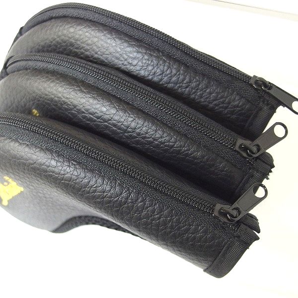 実際に弊社で買取させて頂いたTitleist/タイトリスト アイアン用ヘッドカバー #3～9,P,Sw 9個セット ブラックの画像 5枚目