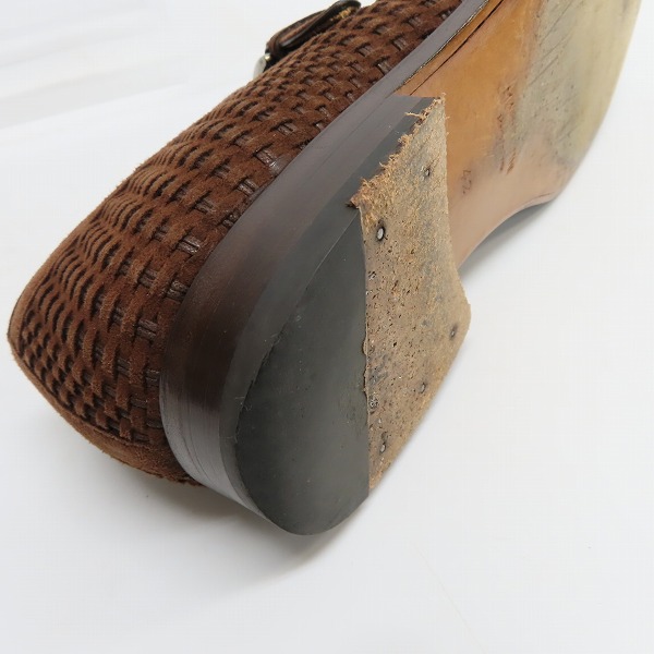 実際に弊社で買取させて頂いたMAGNANNI/マグナーニ 編み込みスウェードモンクシューズ/16858/42の画像 8枚目