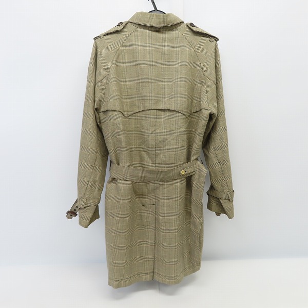 実際に弊社で買取させて頂いたPaulSmith/ポールスミス ガンクラブチェック柄 トレンチコート/Lの画像 1枚目