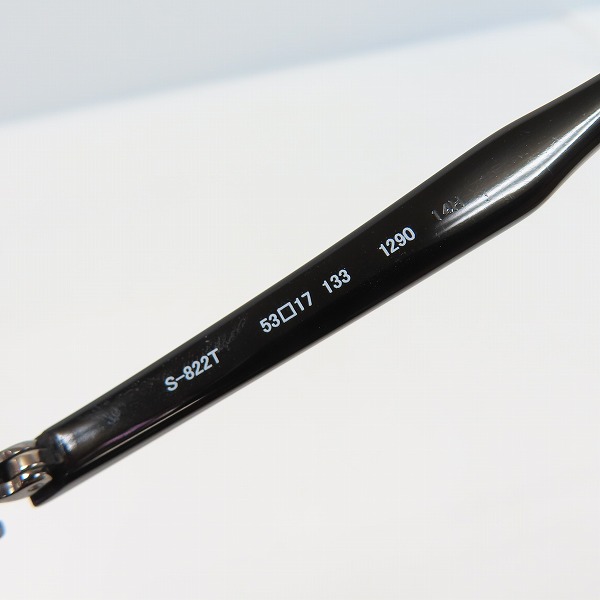 実際に弊社で買取させて頂いた999.9/フォーナインズ レンズ 度入り コンビネーション メガネフレーム/アイウェア S-822Tの画像 5枚目