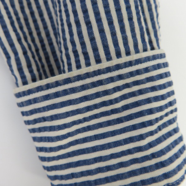 実際に弊社で買取させて頂いたCALEE/キャリー バンドカラー ストライプ 長袖シャツ /Mの画像 6枚目