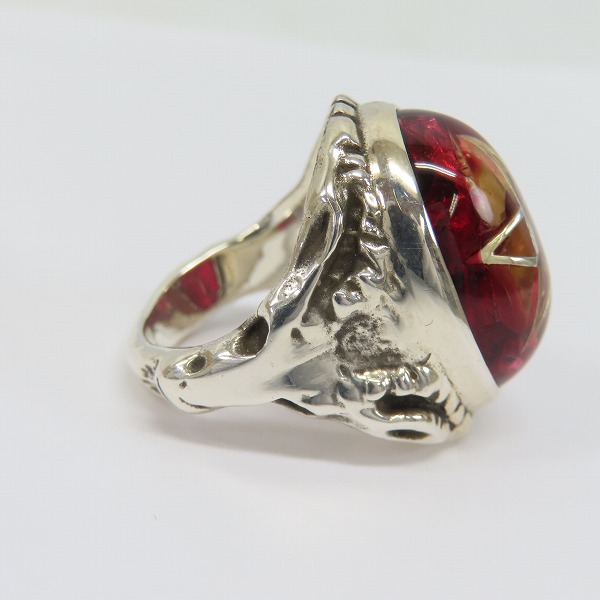 実際に弊社で買取させて頂いたALEX STREETER/アレックスストリーター エンジェルハートリング クラックレッド 19号の画像 4枚目