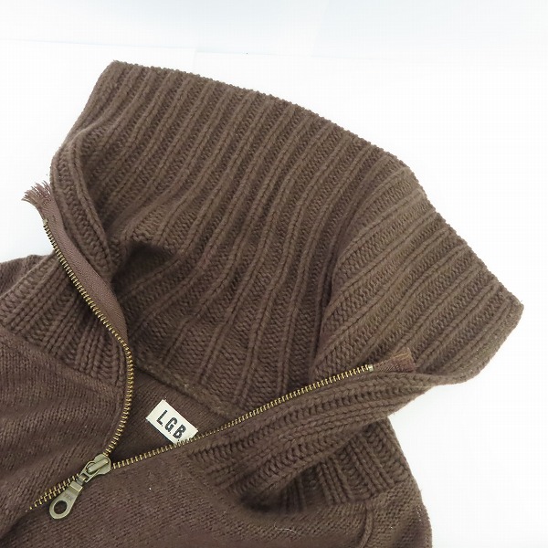 実際に弊社で買取させて頂いたLGB/ルグランブルー ZIP UP ニット ジップアップ ジャケット 24CRB/0の画像 9枚目