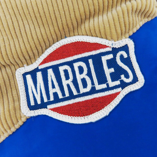 実際に弊社で買取させて頂いたMARBLES/マーブルズ コーデュロイ ナイロン ロゴワッペン ボアベスト/Sの画像 2枚目