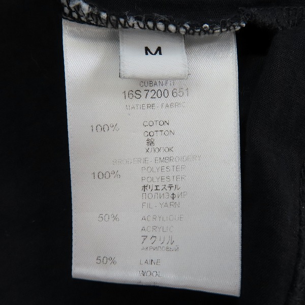 実際に弊社で買取させて頂いたGIVENCHY/ジバンシイ 16SS スターワッペン半袖Tシャツ 16S 7200 651/Mの画像 3枚目
