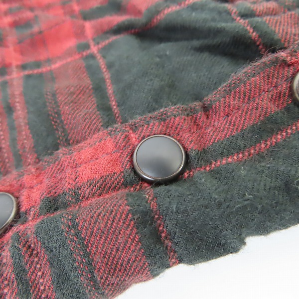 実際に弊社で買取させて頂いたLGB/ルグランブルー SHIRT-G/PK/M ダメージ加工 チェック柄 長袖シャツ 6516HC/0の画像 7枚目