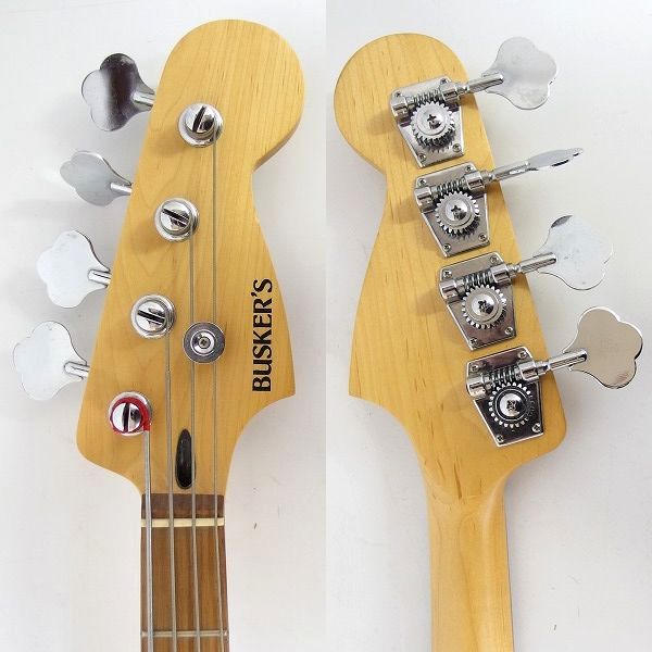 実際に弊社で買取させて頂いた★BUSKER'S/バスカーズ ジャズベース Type メタリックレッド エレキベースの画像 2枚目