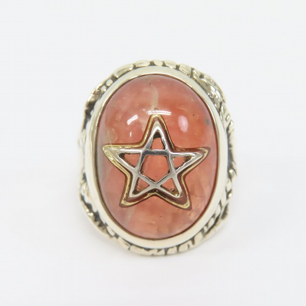 実際に弊社で買取させて頂いたALEX STREETER/アレックスストリーター エンジェルハートリング ローズクォーツ K18/シルバーシャドウスター 19号の画像 1枚目