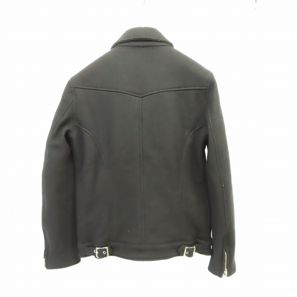 実際に弊社で買取させて頂いたBACK BONE/バックボーン WOOL/ウール シングル ジップアップ ジャケット ブラック BB12FW-LB15/Mの画像 1枚目