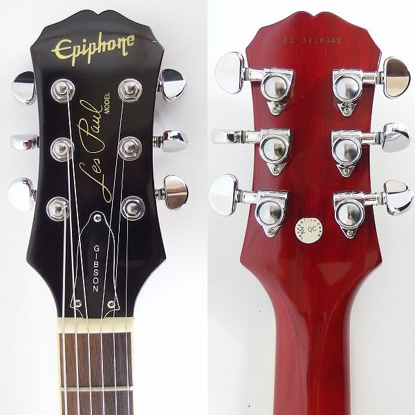 実際に弊社で買取させて頂いた★Epiphone/エピフォン Les Paul Standard/レスポールスタンダード チェリーサンバースト ソフトケース付 の画像 2枚目