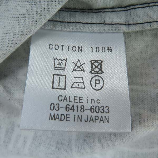 実際に弊社で買取させて頂いた【未使用】CALEE/キャリー 東京タワー 総柄コットンシャツ CL-21SS001T/Lの画像 3枚目