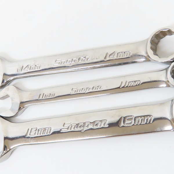 実際に弊社で買取させて頂いたSnap-on/スナップオン 12角/10～19mm ショートコンビネーションレンチ OEXM10B～OEXM19B 10本セットの画像 1枚目