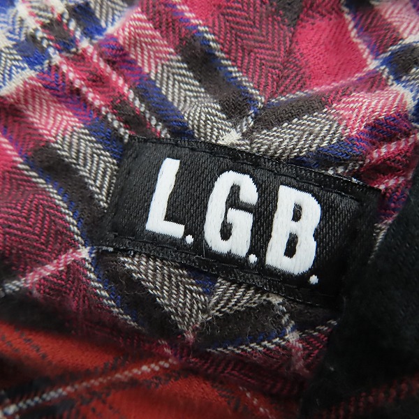 実際に弊社で買取させて頂いたLGB/ルグランブルー SHIRT-G/PK/M ダメージ加工 チェック柄 長袖シャツ 6516HC/0の画像 2枚目