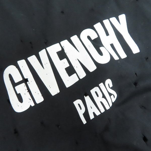 実際に弊社で買取させて頂いた【JPタグ】GIVENCHY/ジバンシィ デストロイ加工ロゴプリント半袖Tシャツ BW700D3015/XSの画像 6枚目