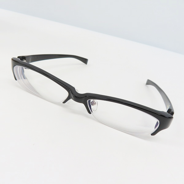 実際に弊社で買取させて頂いた999.9/フォーナインズ ハーフリム メガネ/眼鏡フレーム ブラック NPN-910