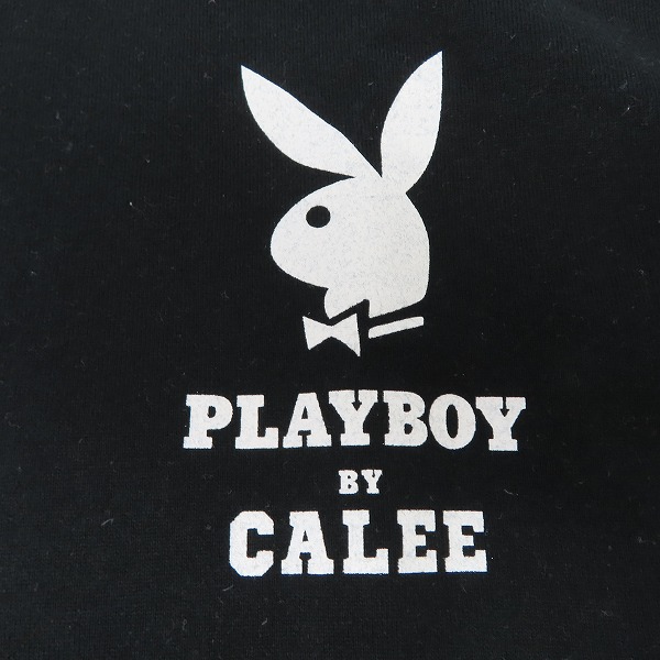 実際に弊社で買取させて頂いたCALEE×PLAYBOY/キャリー×プレイボーイ 袖プリント ロンT/カットソー /Lの画像 4枚目