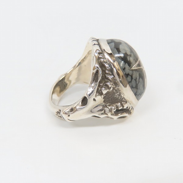 実際に弊社で買取させて頂いたALEX STREETER/アレックスストリーター エンジェルハートリング SPストーン マーブル /18.5-19号の画像 4枚目