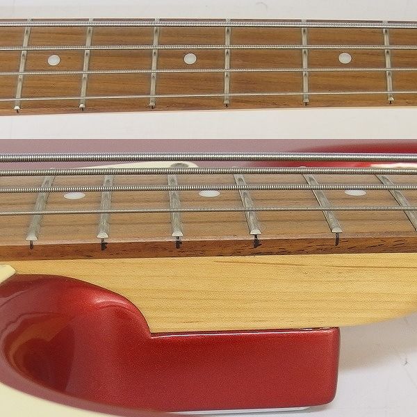 実際に弊社で買取させて頂いた★BUSKER'S/バスカーズ ジャズベース Type メタリックレッド エレキベースの画像 3枚目