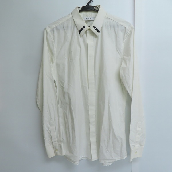 実際に弊社で買取させて頂いた【JPタグ】GIVENCHY/ジバンシィ スター刺繍入りドレスシャツ 比翼シャツ/39