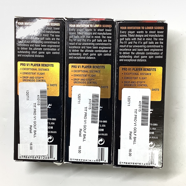 実際に弊社で買取させて頂いた【未使用/オウンネーム】Titleist/タイトリスト Pro V1 ゴルフボール 3スリーブの画像 2枚目