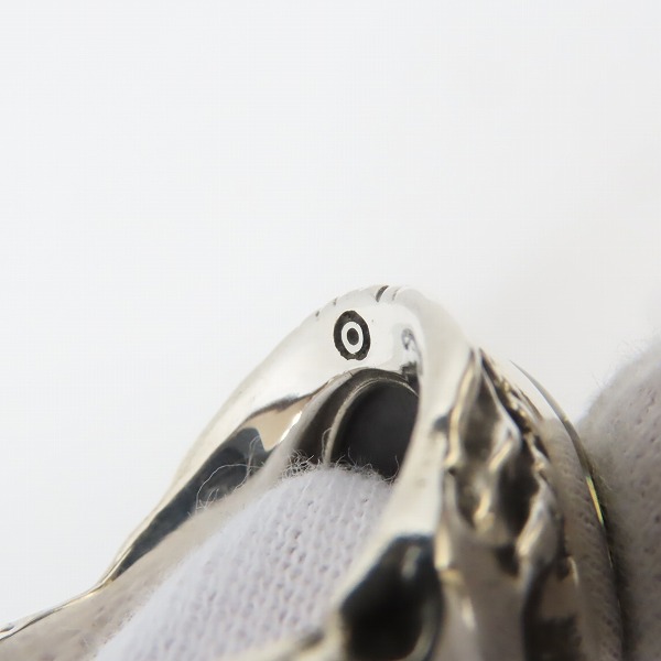 実際に弊社で買取させて頂いたALEX STREETER/アレックスストリーター エンジェルハートリング スカラベ K18インフィニティスター グリーン調/21号の画像 6枚目