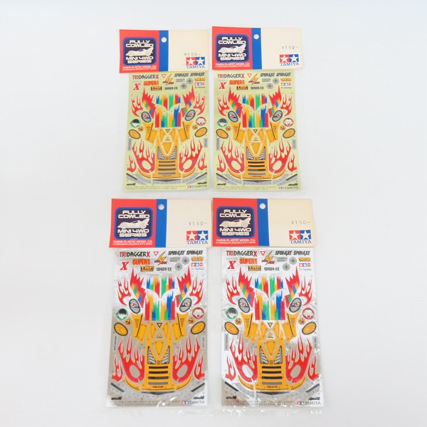 実際に弊社で買取させて頂いた【未開封】TAMIYA/タミヤ フルカウルミニ四駆 ドレスアップステッカー トライダガーX 4点セット