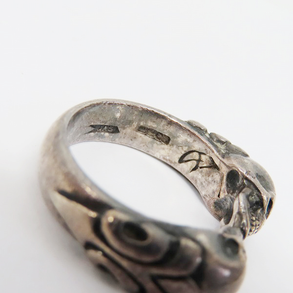 実際に弊社で買取させて頂いたCRAZY PIG/クレイジーピッグ ツインスカルリング 16.5号の画像 7枚目