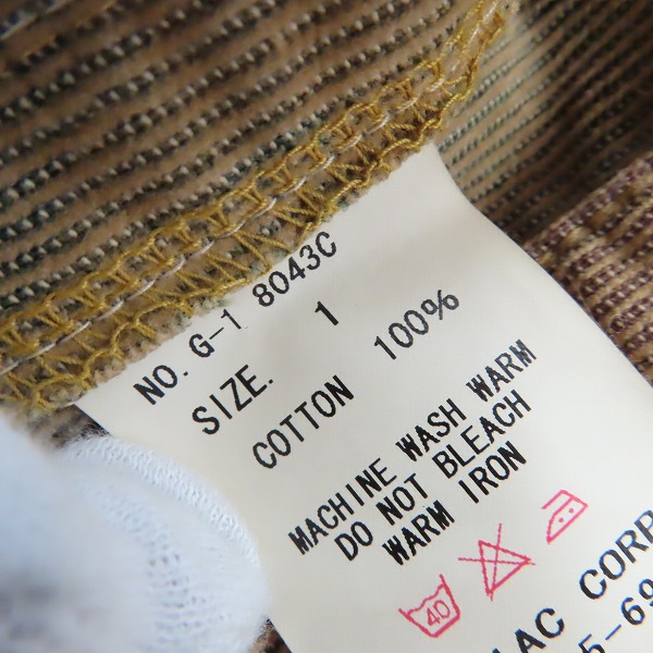 実際に弊社で買取させて頂いたLGB/ルグランブルー G-1 8043C コーデュロイ ジャケット/1の画像 3枚目