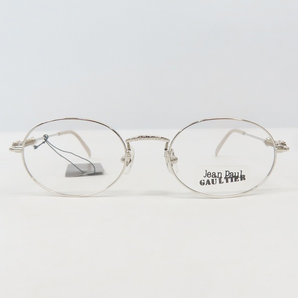 実際に弊社で買取させて頂いたJean Paul GAULTIER/ジャンポールゴルチエ メガネフレーム シルバー 55-6101の画像 1枚目