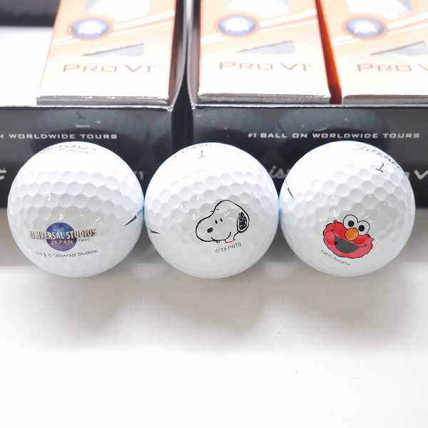 実際に弊社で買取させて頂いた【未使用/オウンネーム】Titleist/タイトリスト PRO V1 ユニバーサルスタジオジャパン ゴルフボール 12球 計1ダースの画像 2枚目