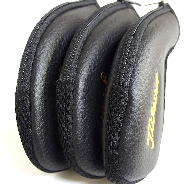 実際に弊社で買取させて頂いたTitleist/タイトリスト アイアン用ヘッドカバー #3～9,P,Sw 9個セット ブラックの画像 4枚目