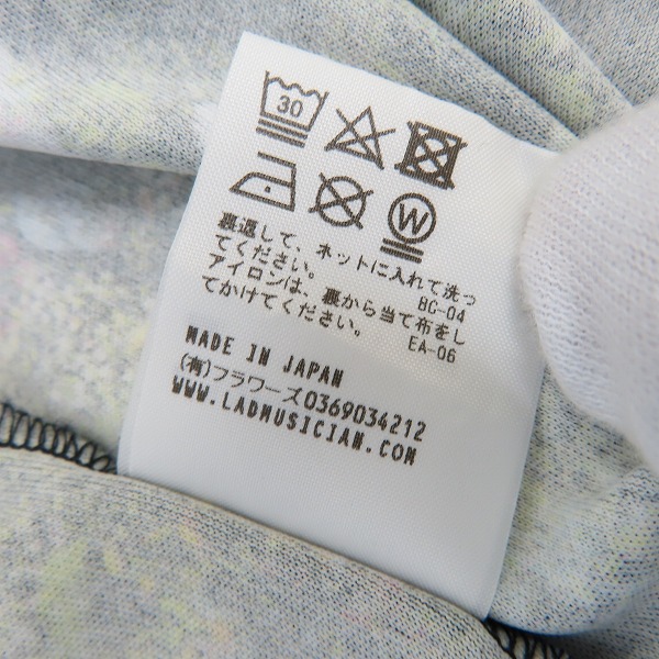 実際に弊社で買取させて頂いたLAD MUSICIAN/ラッドミュージシャン Long Sleeve Big T-Shirt/花柄ビッグTシャツ 長袖 2121-708/46の画像 4枚目