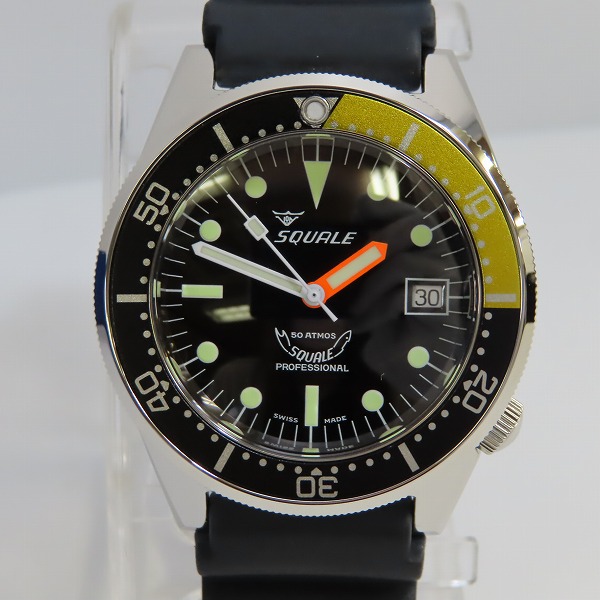 実際に弊社で買取させて頂いたSQUALE/スクワーレ 50 ATMOS PROFESSIONAL/プロフェッショナル 1521シリーズ ダイバーズ 自動巻き/腕時計の画像 1枚目