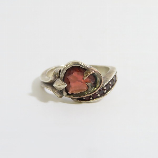 実際に弊社で買取させて頂いたLord Camelot/ロードキャメロット ハート デザイン ガーネット リング 13号の画像 1枚目