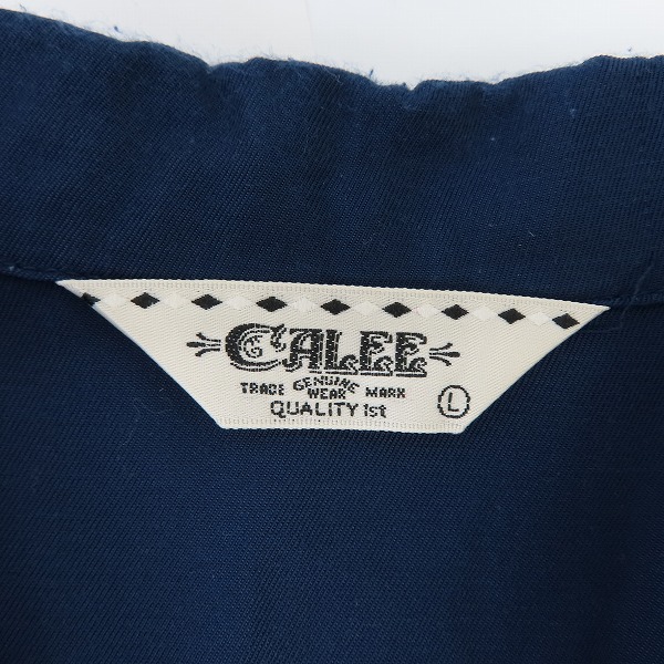 実際に弊社で買取させて頂いたCALEE/キャリー レーヨン 刺繍 オープンカラー 半袖シャツ /Lの画像 2枚目