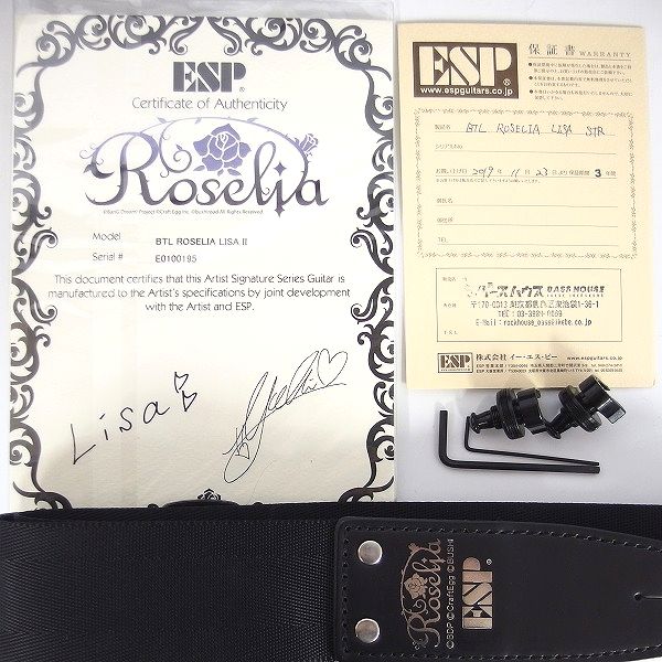 実際に弊社で買取させて頂いた★【美品】ESP/イーエスピー BTL Roselia LISA Ⅱ Lisa Imai Signature Model/今井リサ エレキ4弦ベース ギグケース付の画像 1枚目