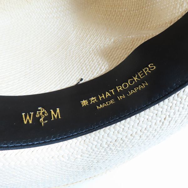 実際に弊社で買取させて頂いたWACKO MARIA×東京 HAT ROCKERS/ワコマリア×トウキョウハットロッカーズ ストローハット パナマハット/XLの画像 7枚目
