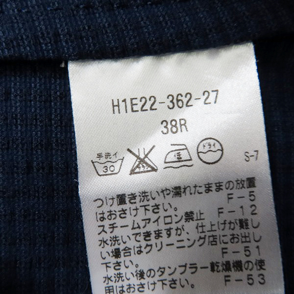 実際に弊社で買取させて頂いたMACKINTOSH PHILOSOPHY/マッキントッシュフィロソフィー TROTTER ジャケット H1E22-362-27/38Rの画像 3枚目