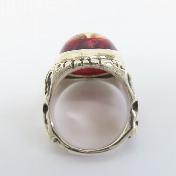 実際に弊社で買取させて頂いたALEX STREETER/アレックスストリーター エンジェルハートリング クラックレッド 19号の画像 5枚目